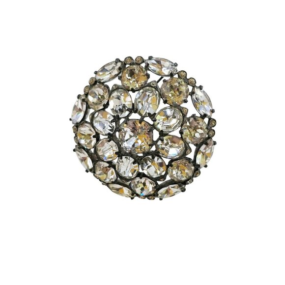 Wowsa! Huge Eisenberg Original Insanely Sparkly Rhinestone Brooch (A8641) - Picture 4 of 8
